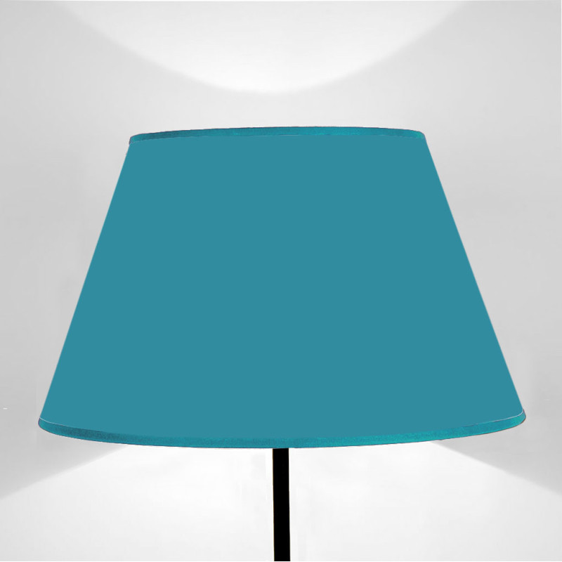 Lampshade truncated cone solid color Turquoise