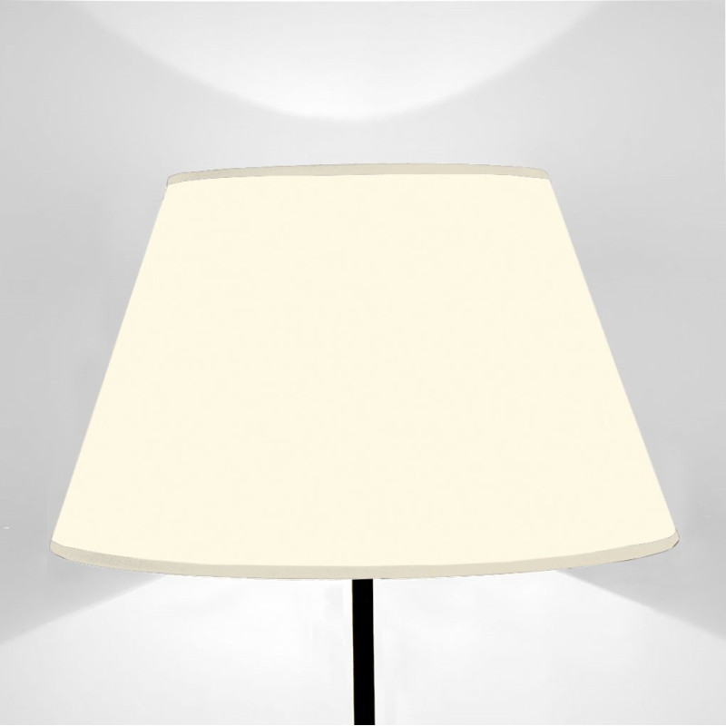 Lampshade truncated cone printed on canvas design Plain white