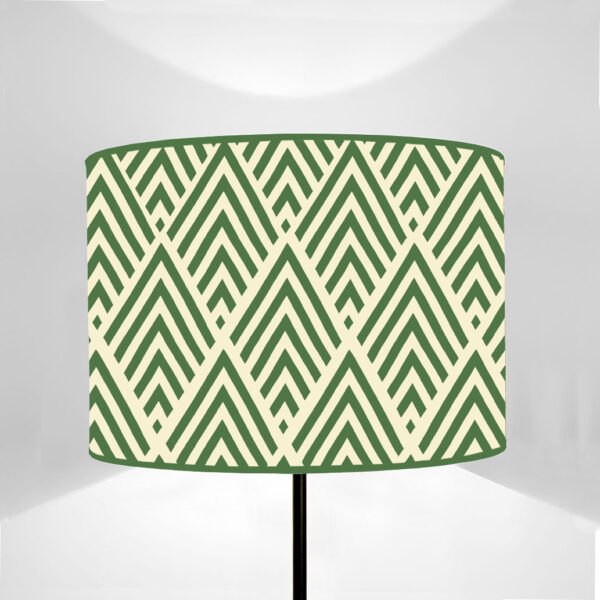 Cylinder lampshade LB Cossack Green and Sulfur Yellow