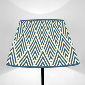 Lampshade Truncated cone LB Blue and Sulfur Yellow