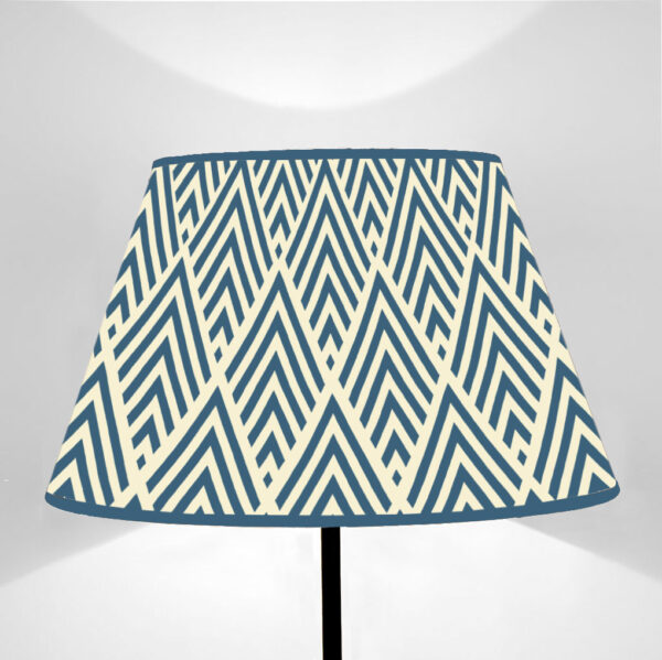 Lampshade Truncated cone LB Blue and Sulfur Yellow