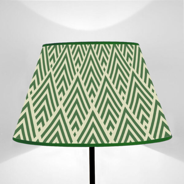 Cone Trunk Lampshade LB Cossack Green and Sulfur Yellow