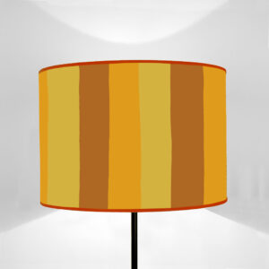 Cylinder lampshade lines yellow-orange-ocher-rufous