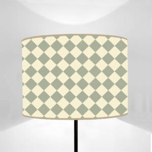 Geo Rombi Glaucous Green Cylinder Lampshade